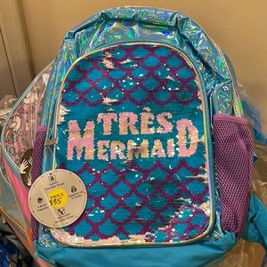 Magic Mermaid Sequins padded Kids Backpack.